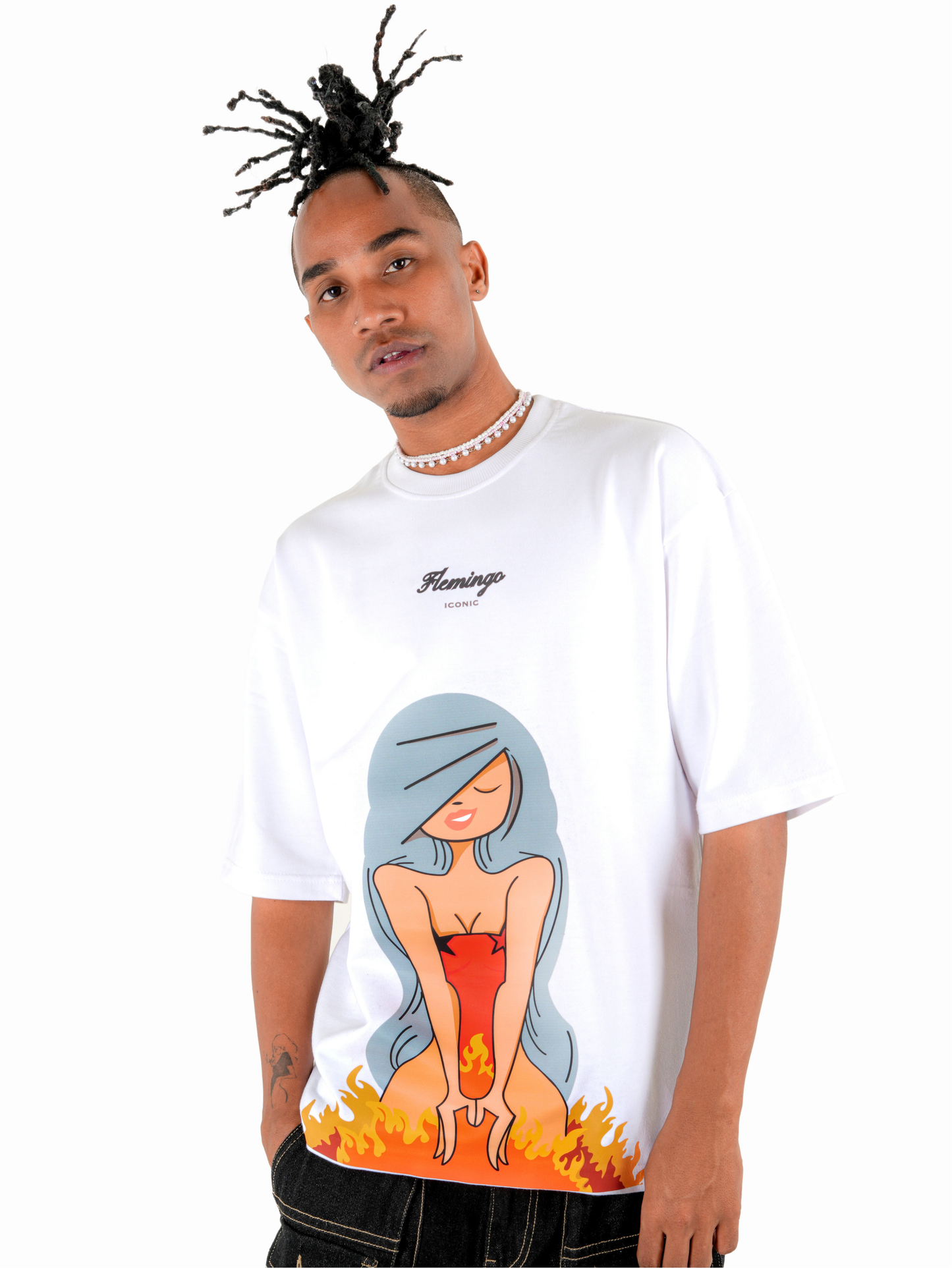 GIRL ON FLAMES TEE