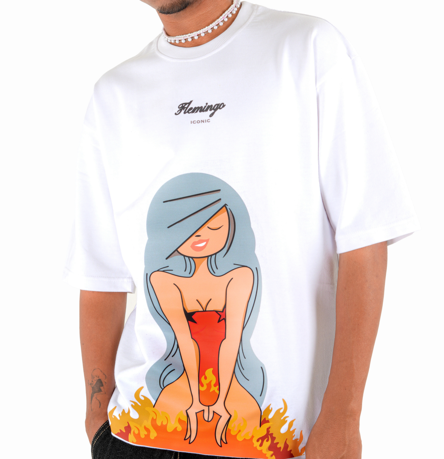 GIRL ON FLAMES TEE