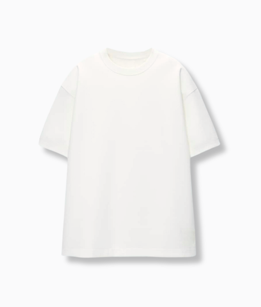 WHITE HEAVY WEIGHT TEE