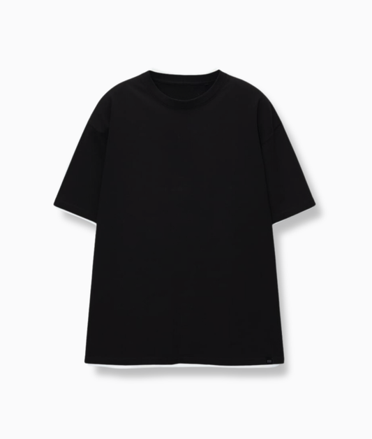 BLACK HEAVY WEIGHT TEE